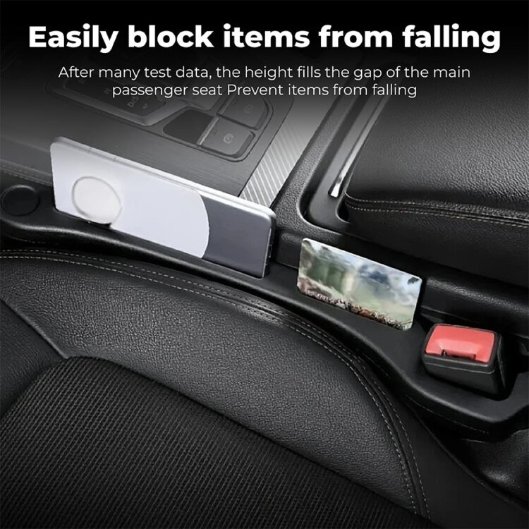 🔥Last Day 50% OFF🔥 Universal Car Seat Gap Filler Strip – Anti-Drop Pad with Seatbelt Slot alt=