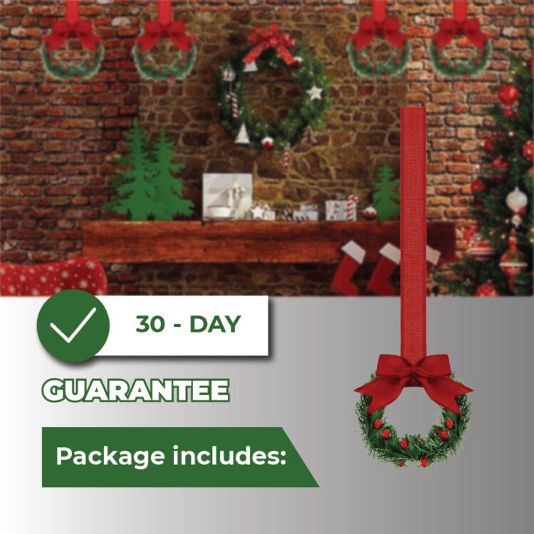 🎄Christmas Sale 50% OFF⛄️ Mini Christmas Cabinet Wreaths with Red Bow